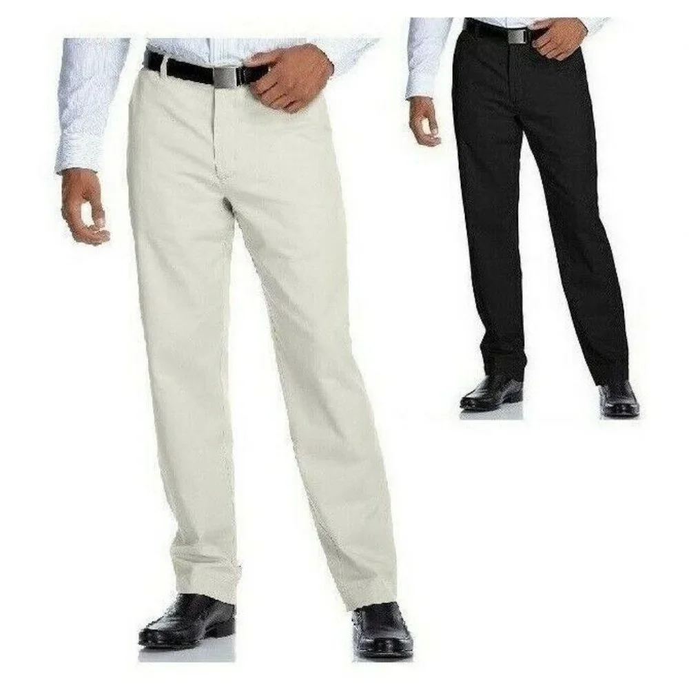 Men's Pants John Ashford Twill Cotton Flat Front size 30, 38 NEW - Picture 1 of 5